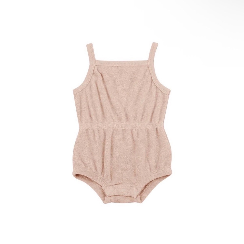 Quincy Mae Blush Terry Bubble Romper